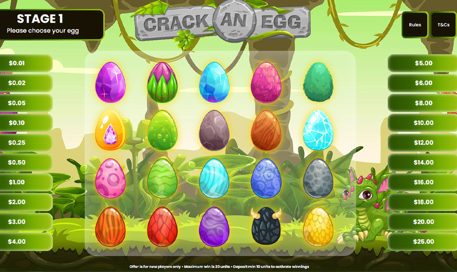 Bonus Game – Crack an Egg